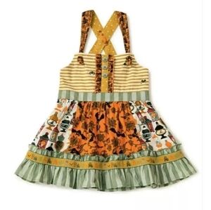 Matilda Jane Girls 4T Halloween Trick or Treat Knot Tunic Top Bats Haunted House